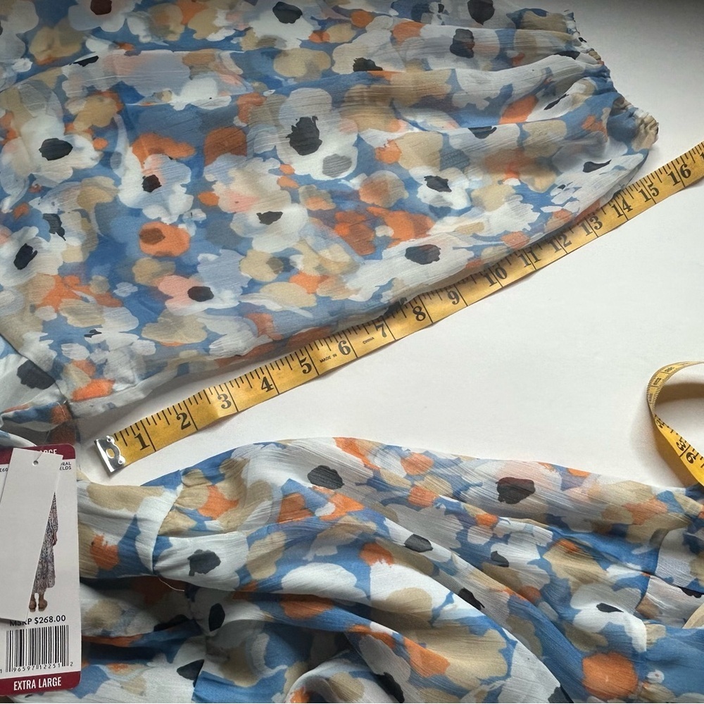 Joie NWT Limited Edition Floral Fields Maxi Dress Women sz XL boho high low hem - Picture 14 of 14